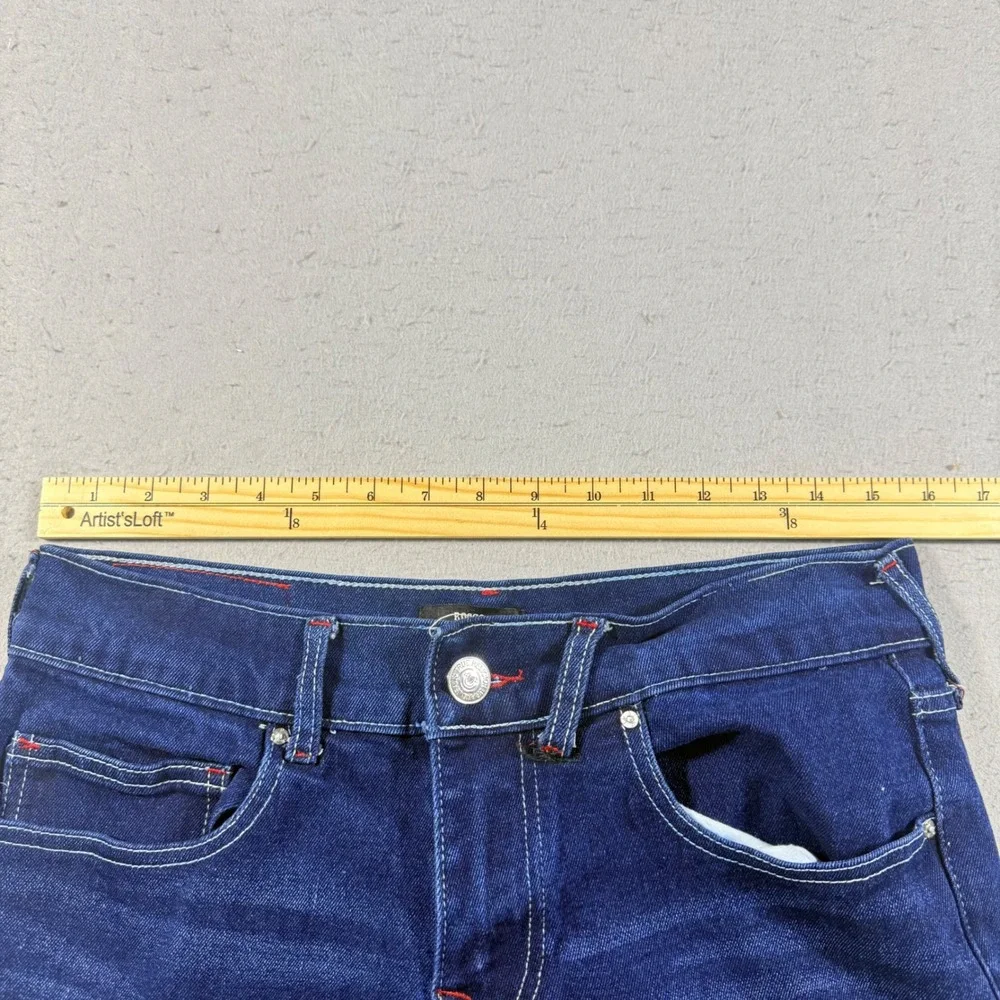 True Religion Rocco Relaxed Skinny Jeans Mens 30 Indigo Blue Denim Stretch